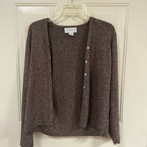 Petite Sophisticate Chocolate Cardigan